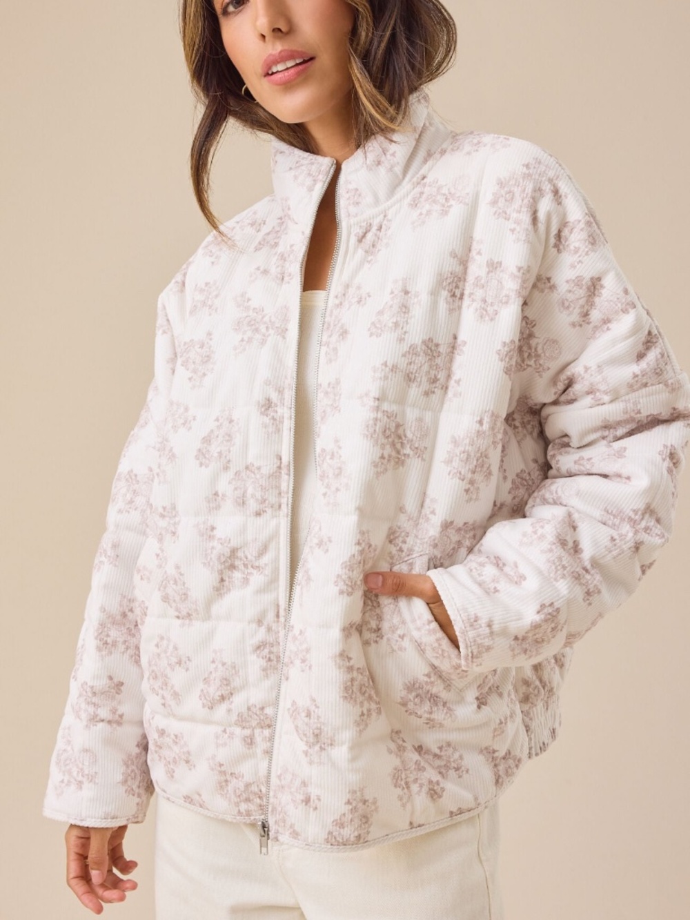 Elly Corduroy Toile Jacket
